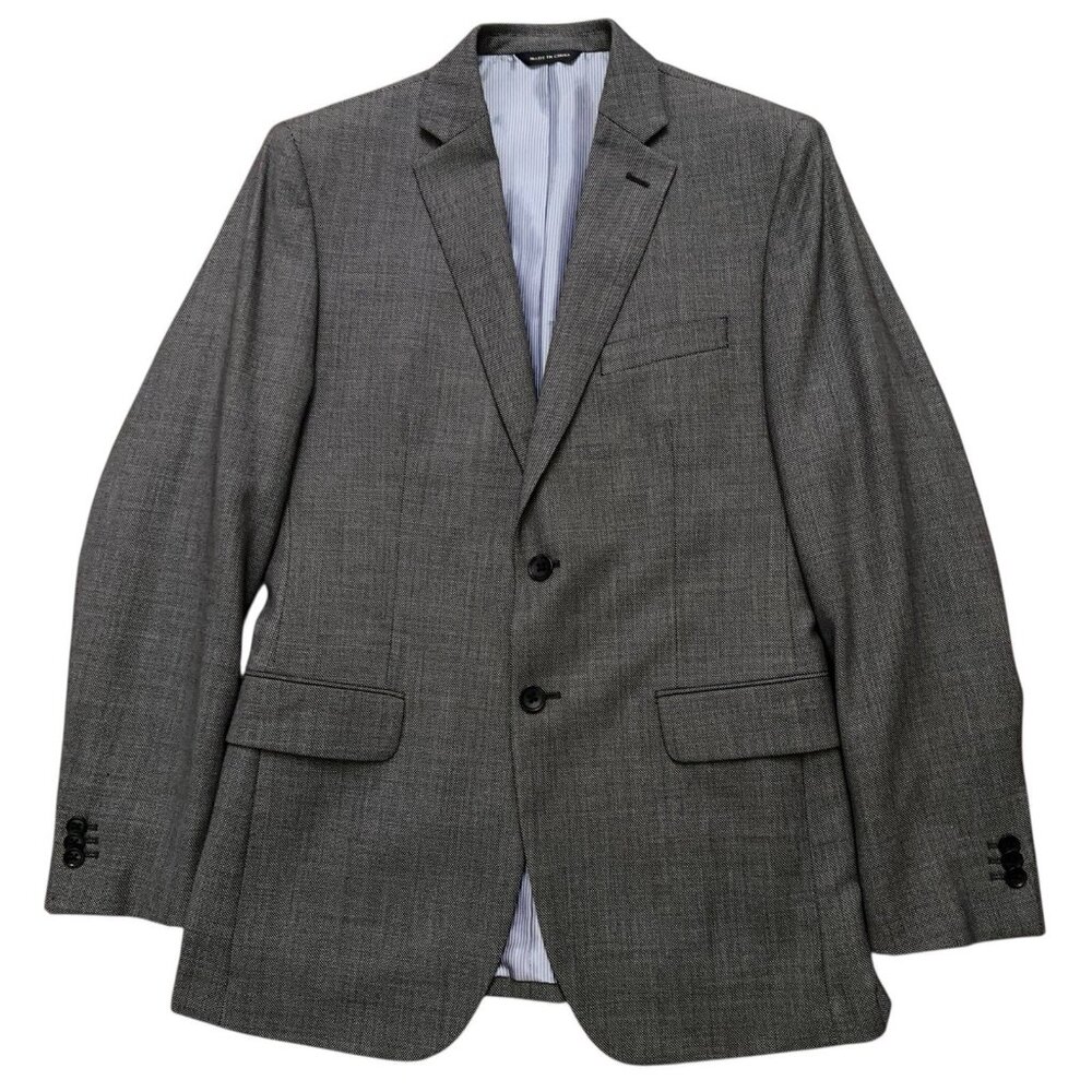 Banana Republic Blazer Jacket Mens 38R Wool Tailored Fit Constructured Gray